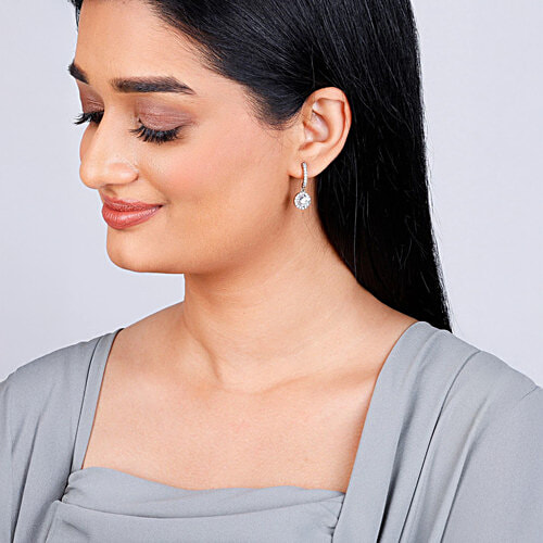 Giva 92.5 Sterling Silver Earrings For Women, 1 Pair (Free Size)