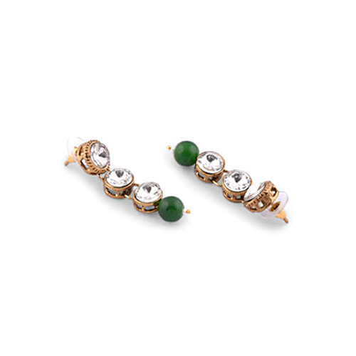 Fida Ethnic Bridal Green Jewellery - Necklace With Earrings, 1 Set (Free Size)