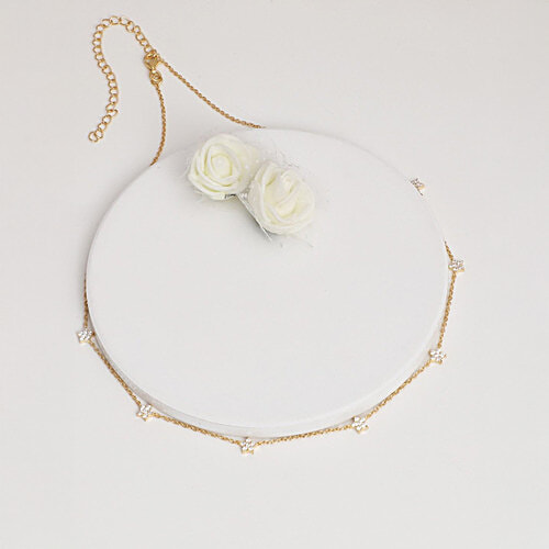 Giva Anushka's 92.5 Sterling Silver Golden Star Constellation Necklace For Women, 1 pc (Free Size) 