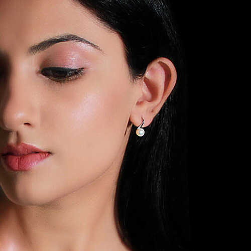 Giva 92.5 Sterling Silver Pearl Earrings For Women, 1 Pair (Free Size) 