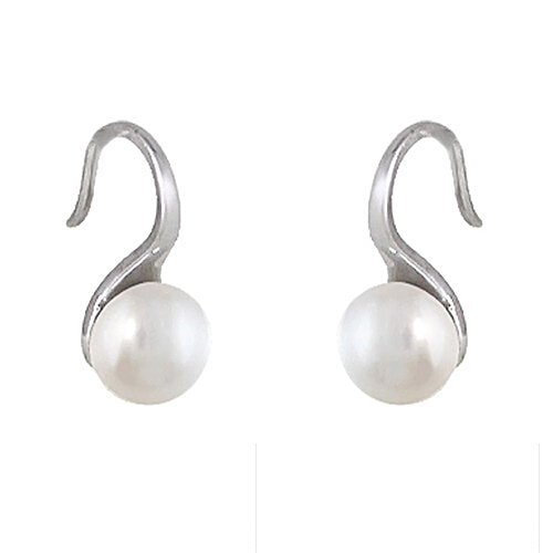 Giva 92.5 Sterling Silver Pearl Earrings For Women, 1 Pair (Free Size) 