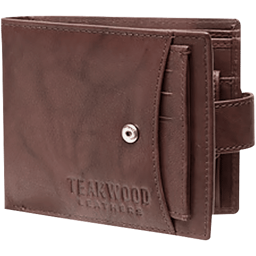 Teakwood Leathers Brown Leather Bi-Fold Wallet for Men, 1 pc (Free Size) 