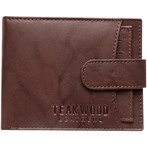 Teakwood Leathers Brown Leather Bi-Fold Wallet for Men, 1 pc (Free Size) 