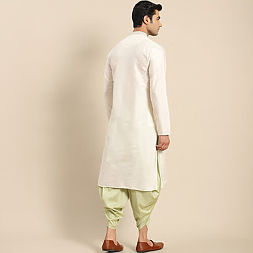 Kisah White Regular Fit Embroidered Kurta, 1 pc (Size-42)