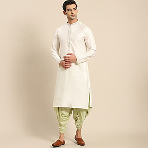 Kisah White Regular Fit Embroidered Kurta, 1 pc (Size-42)