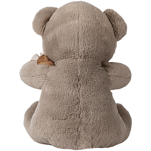 Dimpy Stuff Brown Teddy Bear Holding White Love You Heart, 1 pc  