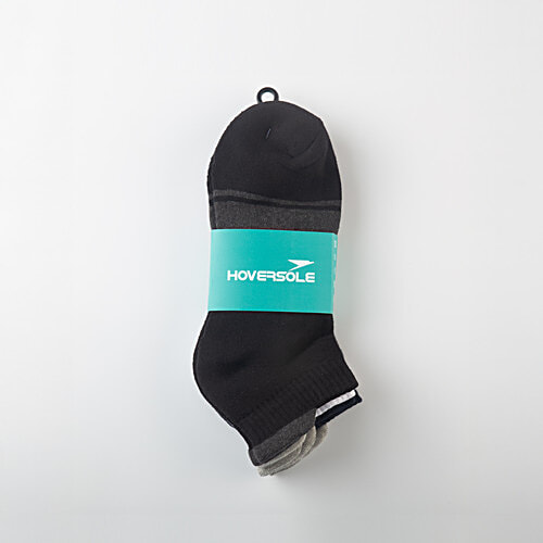 Hoversole Inner Sole Terry Ankle Length Sports Socks, 3 Pairs  