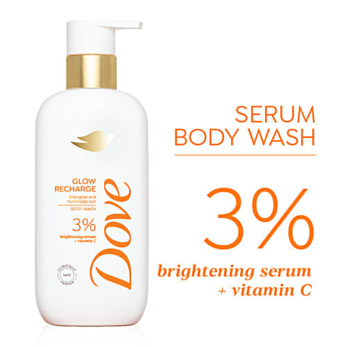 Dove Glow Recharge Body Wash - 3% Brightening Serum + Vitamin C, 300 ml  Energizes And Illuminates Skin
