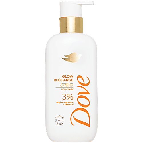 Dove Glow Recharge Body Wash - 3% Brightening Serum + Vitamin C, 300 ml  Energizes And Illuminates Skin