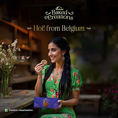 Sunfeast Baked Creations Rich Chocochip Cookies, 120 g (6 N x 20 g Each) Belgian Chocochip