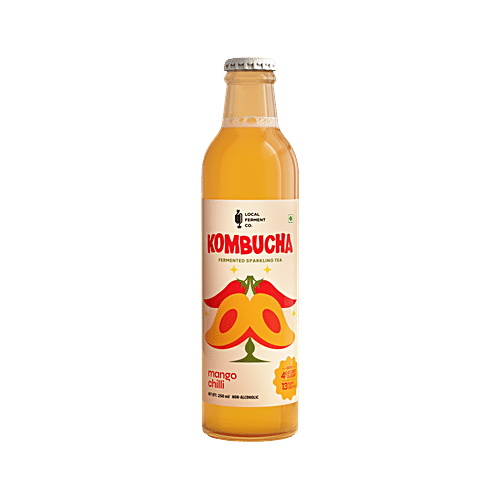 Local Ferment Co Mango & Chilli Kombucha - Live Sparkling Tea, 250 ml Non-Alcoholic