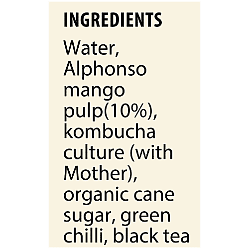 Local Ferment Co Mango & Chilli Kombucha - Live Sparkling Tea, 250 ml Non-Alcoholic