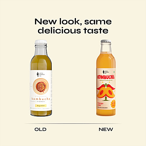 Local Ferment Co Mango & Chilli Kombucha - Live Sparkling Tea, 250 ml Non-Alcoholic