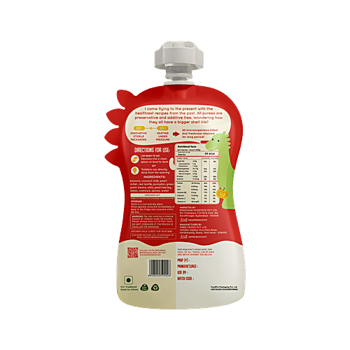 Rorosaur Millet-Y-Pumpkin Puree For Infants - 6+ Months, 100 g  Ready to Eat Cereal & Porridge for Little One, Rich in Vitamins/Minerals/Protein, No Added Sugar/Salt/Preservatives