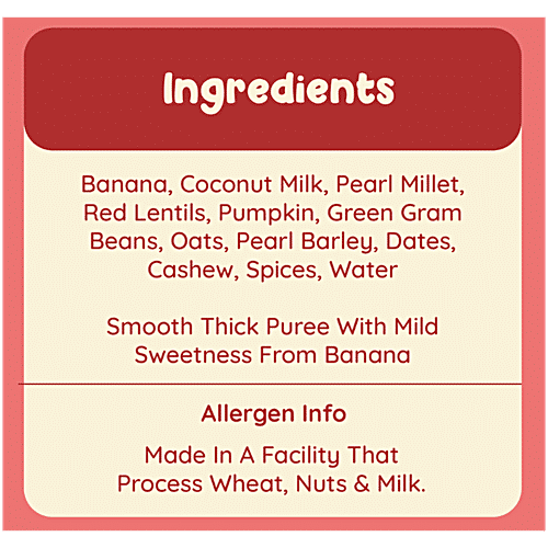 Rorosaur Millet-Y-Pumpkin Puree For Infants - 6+ Months, 100 g  Ready to Eat Cereal & Porridge for Little One, Rich in Vitamins/Minerals/Protein, No Added Sugar/Salt/Preservatives