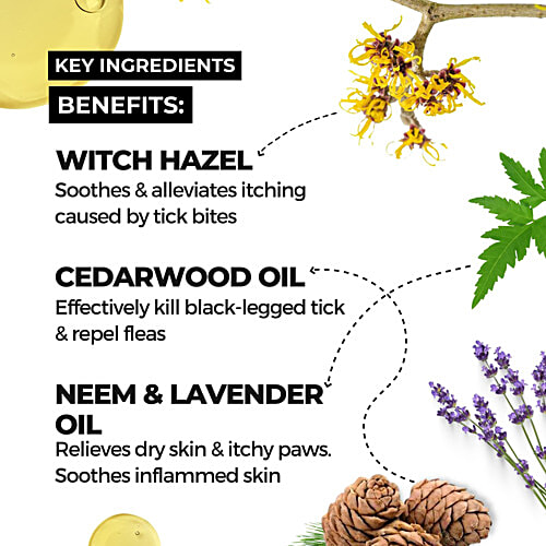 Moe Puppy Tick Defense Pet Shampoo For Repelling Fleas, 300 ml  Cedarwood Oil, Witch Hazel Extract