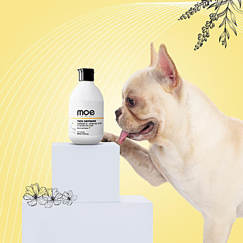Moe Puppy Tick Defense Pet Shampoo For Repelling Fleas, 300 ml  Cedarwood Oil, Witch Hazel Extract