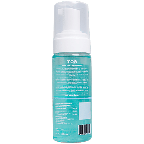 Moe Puppy Rinse Free Dry Shampoo For Instantly Clean & Fresh Fur, 150 ml With Oatmeal & OliveOil