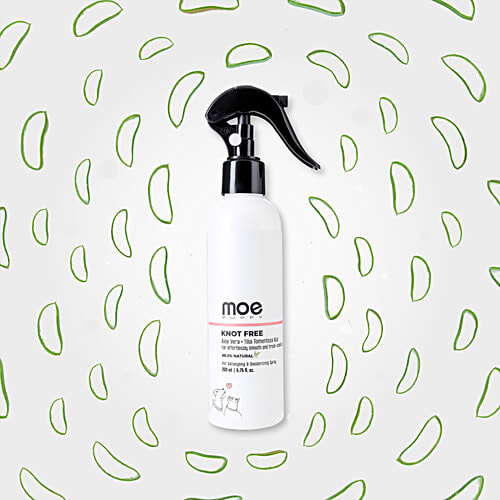 Moe Puppy Knot Free Pet Detangling & Deodorizing Spray, 200 ml For effortlessly smooth and fresh-smelly hair, Aloe Vera, Tilia Tomentosa Bud