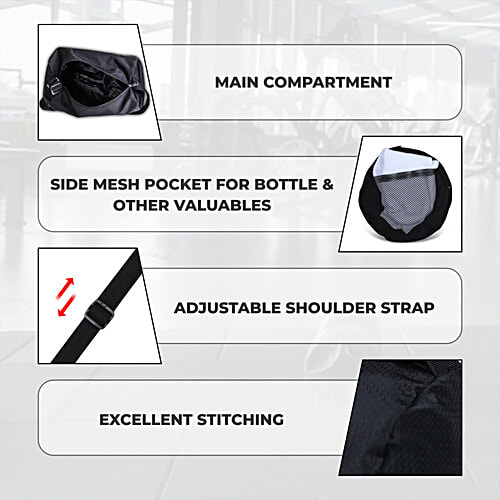 Nivia Basic Duffle Bag - Black, 1 pc