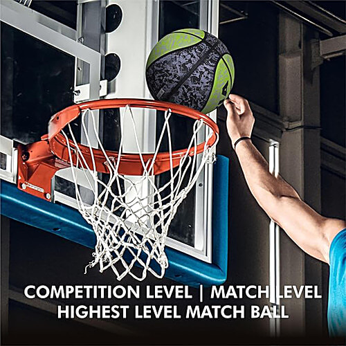 Nivia Graffiti Basketball - Black & Green, 1 pc (Size 7) 