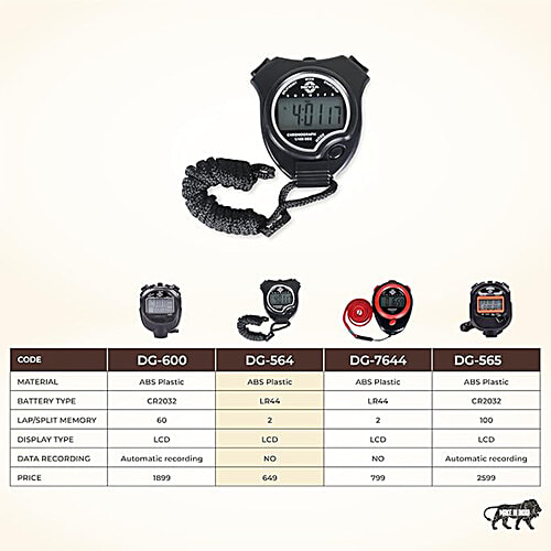 Nivia Digital Stopwatch - JS-307, Black, 1 pc