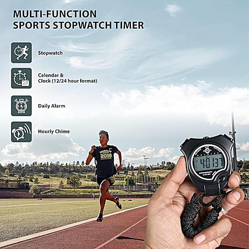 Nivia Digital Stopwatch - JS-307, Black, 1 pc