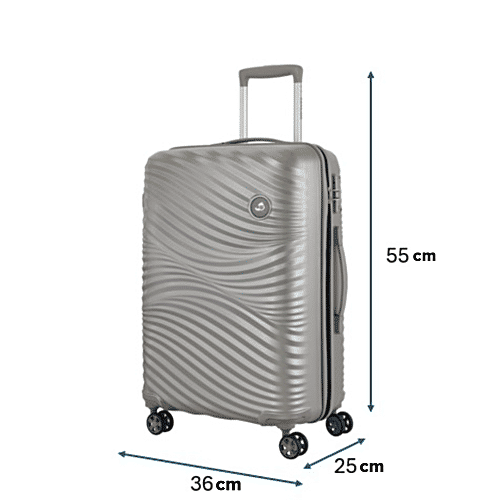 Kamiliant by American Tourister Luggage Trolley Bag - 8 Wheels, Silver, 35 L