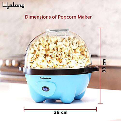 Lifelong Electric Instant Popcorn Maker Machine - Non-Stick Popper, LLEPM09, 1 pc  