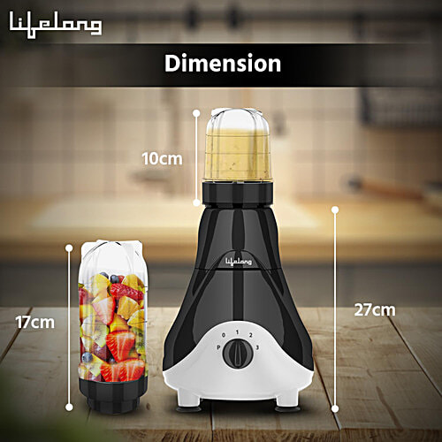 Lifelong 500 W Mixer Grinder - 4 Jars, 1 pc  Nutri bullet Jars for Smoothie & Blending