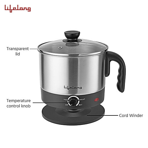 Lifelong 600 W Multifunction Cooker/Kettle, 1.5 L  