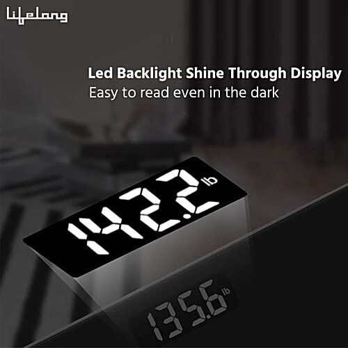 Lifelong Smart BMI Weighing Scale - With 13 Body Parameters, Blue, LLWS36, 1 pc Bluetooth Weighing Scale