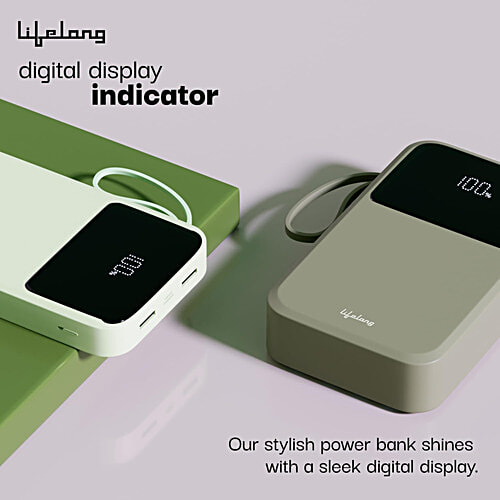 Lifelong 20000 mAh Fast Charging Power Bank, 1 pc  