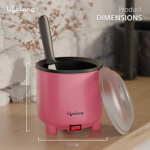 Lifelong Wax Heater - With Applicator Spatula, Pink, 1 pc  