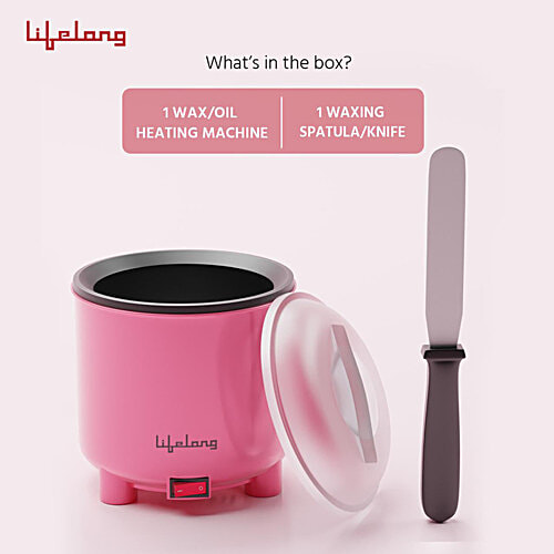 Lifelong Wax Heater - With Applicator Spatula, Pink, 1 pc  