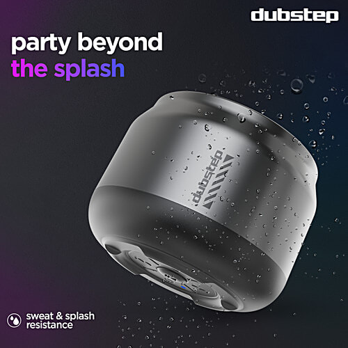 Dubstep Pop 600 Wireless Speaker With 15 Hrs Playtime, 52 mm Dynamic Driver, TWS Pairing, 6 W Output - Grey, 1 pc  