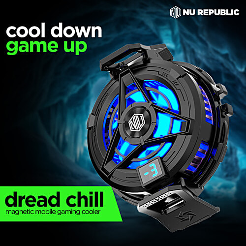 Nu Republic Dread Chill Magnetic Mobile Gaming Cooler With Led Temperature Display - Black, 1 pc  
