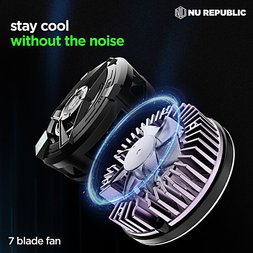 Nu Republic Dread Chill Magnetic Mobile Gaming Cooler With Led Temperature Display - Black, 1 pc  
