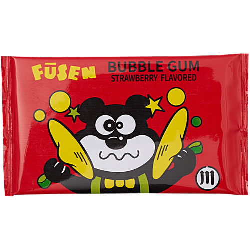 Fusen Strawberry Flavoured Bubble Gum, 1 pc (5 Strips) 