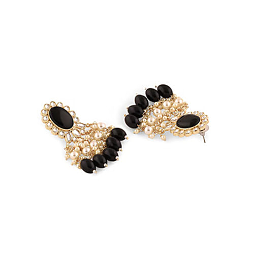 Fida Ethnic Black Jewellery Set, Free Size  