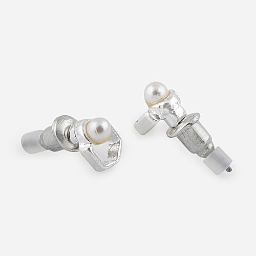 ToniQ Silver-Plated Hoop & Stud Earrings For Women, 25 Pairs