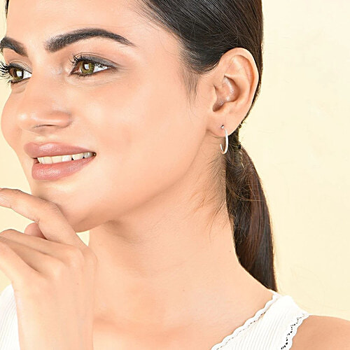 ToniQ Silver-Plated Hoop & Stud Earrings For Women, 25 Pairs