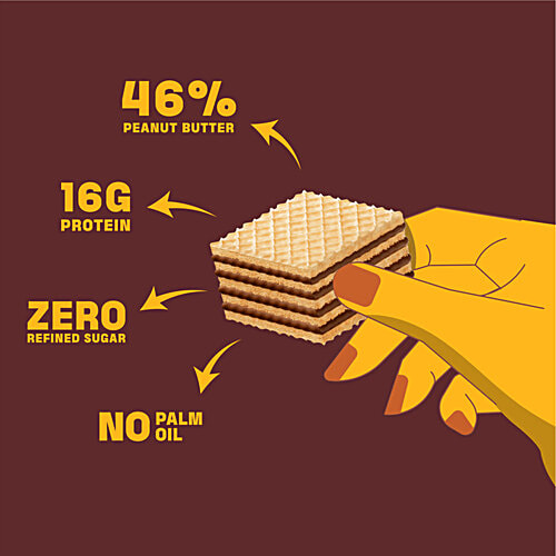 BRB Shortcuts Peanut Butter Wafer Bites - Chocolate, 100 g 16 g Protein, 24 Bites, Zero Refined Sugar, No Added Preservatives, No Artificial Flavours & Colours, Zero Cholesterol, No Trans Fat