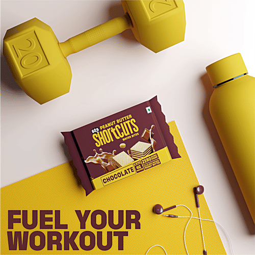 BRB Shortcuts Peanut Butter Wafer Bites - Chocolate, 100 g 16 g Protein, 24 Bites, Zero Refined Sugar, No Added Preservatives, No Artificial Flavours & Colours, Zero Cholesterol, No Trans Fat