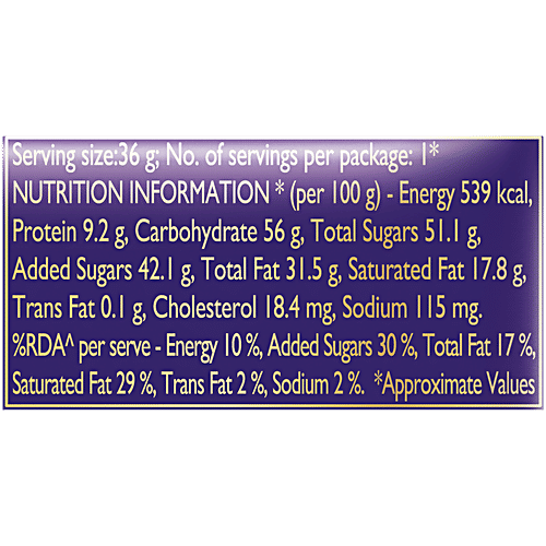 Cadbury Dairy Milk Mocha Almond Chocolate, 36 g  