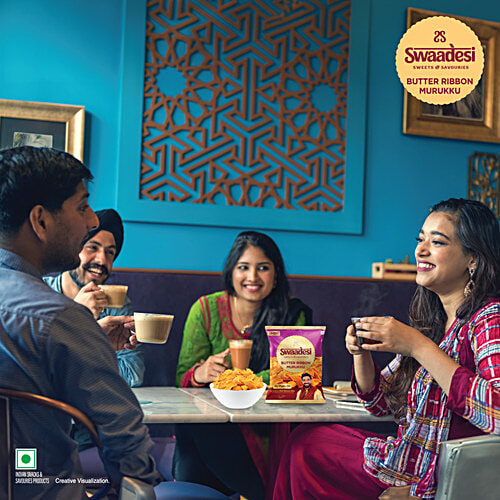 Unibic Swaadesi Butter Ribbon Murukku, 130 g No Palm Oil