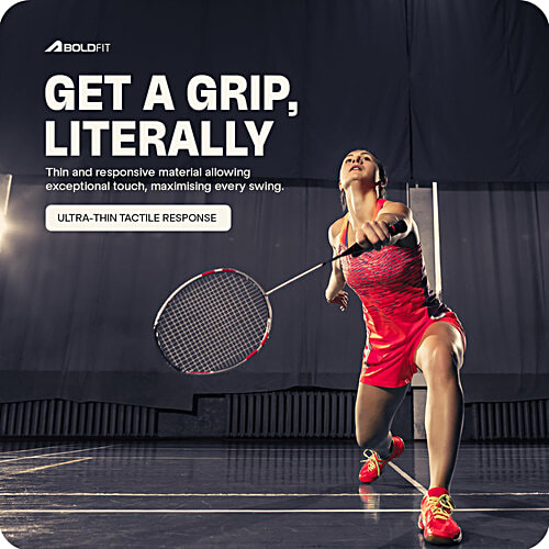 Boldfit AeroGrip Tennis Racket Anti Slip Tape - Multicolour, 5 pcs  