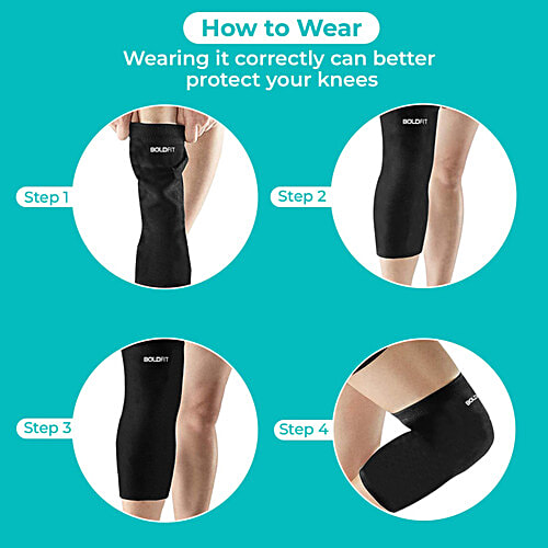 Boldfit Gym Knee Cap/Brace - L, For Women & Men, 1 Pair  Knee Pain Relief Product, Knee Support, Knee Brace, Knee Pad, Knee Guard, Knee Band and Knee Belt