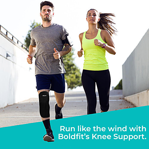 Boldfit Gym Knee Cap/Brace - L, For Women & Men, 1 Pair  Knee Pain Relief Product, Knee Support, Knee Brace, Knee Pad, Knee Guard, Knee Band and Knee Belt