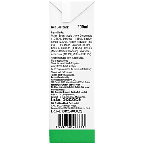 Electrorush Plus Apple Drink, 200 ml With Vital Electrolytes, Gives Instant Energy, No Preservatives, Ready To Serve Fruit Beverage